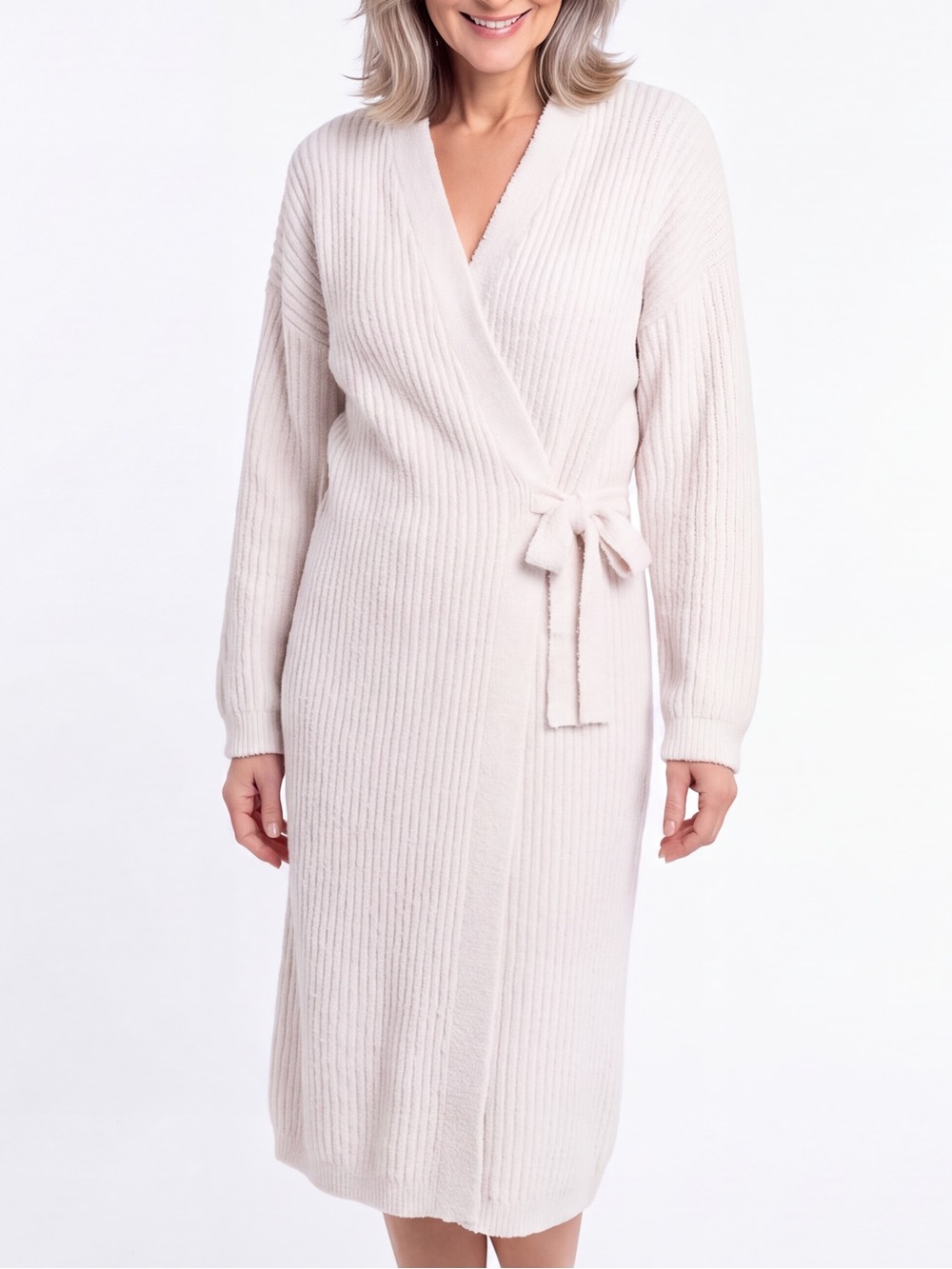 Barefoot Dreams luxury CozyChic Ribbed Knit Wrap Robe Cardigan bath Nordstrom